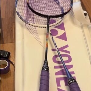 Yonex All Racket The Unbranded Brand | Other | Yonex Badminton Racket Set With Purple ...